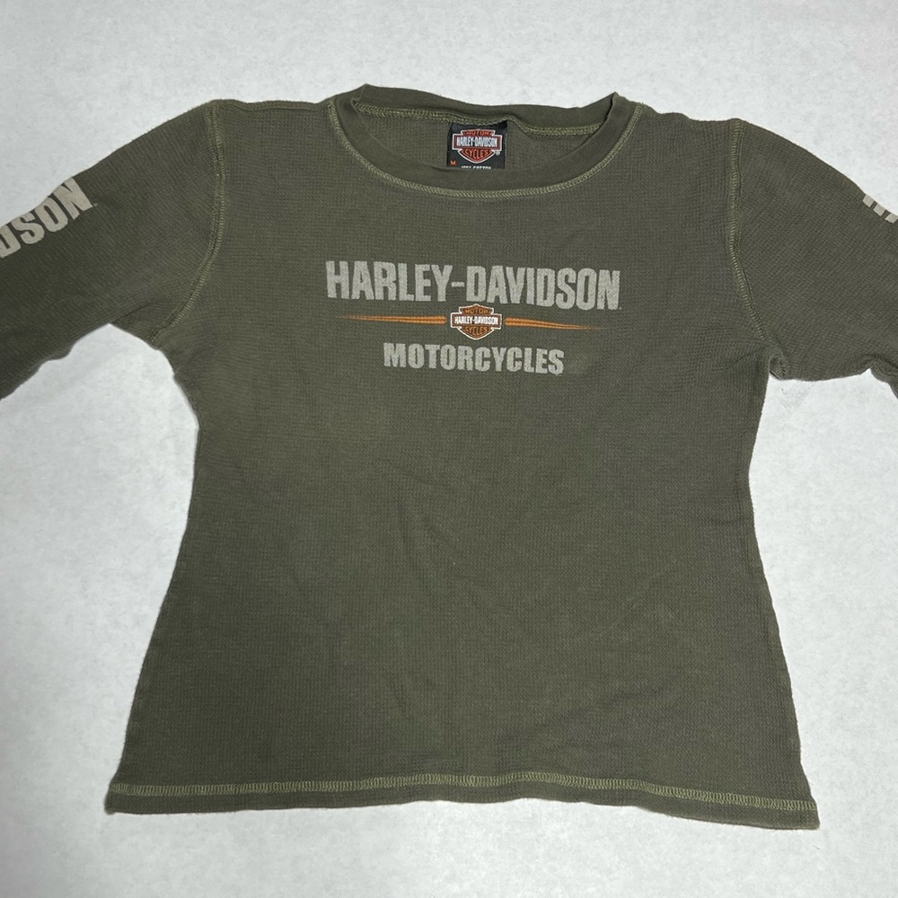 Youth girls Harley Davidson long underwear style long sleeve size medium.